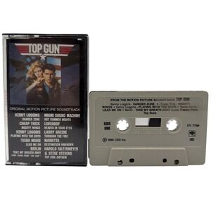 Top Gun Soundtrack Cassette Tape 1986 Columbia House Kenny Loggins 80s TESTED